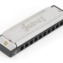 Juarez JRZ10HM Key C Diatonic Blues Harmonica 10 Hole 20 Tones with Case, Mouth Organ for Beginners, Students, Kids & Professionals, Silver