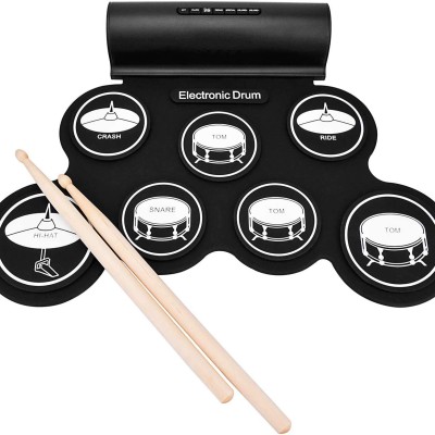 Powerpak G3001L-P Electronic Drum Kit Built-in Li-Battery 2000mAh Roll Up Drum Pad Portable Rechargeable Drum Kit with Headphone Jack Built-in Dual Speaker 2x Drum Pedals 2x Drum Sticks Powerpak G3001L-P Electronic Drum Kit Built-in Li-Battery 2000mAh Roll Up Drum Pad Portable Rechargeable Drum Kit with Headphone Jack Built-in Dual Speaker 2x Drum Pedals 2x Drum Sticks