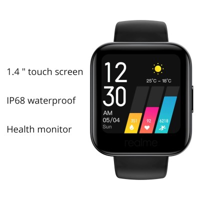 realme Fashion Watch 3.56 cm (1.4") Large HD Color Display, Full Touch Screen, SpO2, Continuous Heart Rate Monitor, Black, Free Size (RMA161) realme Fashion Watch 3.56 cm (1.4") Large HD Color Display, Full Touch Screen, SpO2, Continuous Heart Rate Monitor, Black, Free Size (RMA161)
