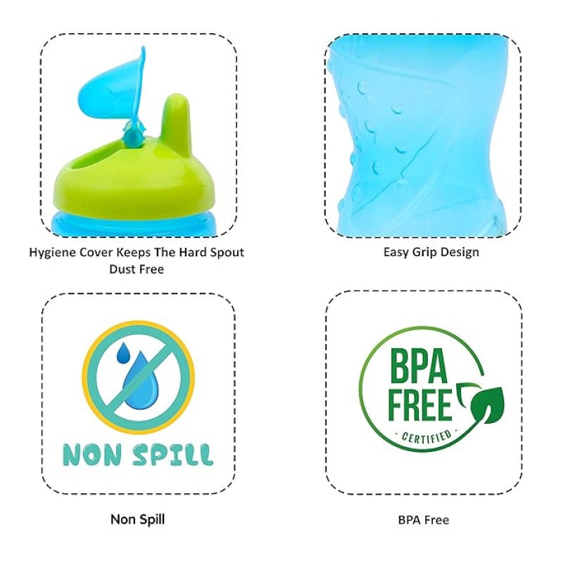 1ST STEP BPA Free Hard spout Grippy Cup (Blue) 1ST STEP BPA Free Hard spout Grippy Cup (Blue)