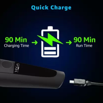 VEGA VHTH-19 ( T-3 BEARD TRIMMER ) Trimmer 90 min Runtime 20 Length Settings (Black) VEGA VHTH-19 ( T-3 BEARD TRIMMER ) Trimmer 90 min Runtime 20 Length Settings (Black)