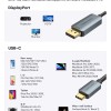 CableCreation 6FT USB C to Display Port Cable 4K@60Hz, 2K@165Hz, 2K@144Hz, to DP Cable Thunderbolt 3 Compatible with MacBook Pro/Air, iMac, iPad Pro 2020, Galaxy S22 Ultra/S20/S10, Aluminum, Grey CableCreation 6FT USB C to Display Port Cable 4K@60Hz, 2K@165Hz, 2K@144Hz, to DP Cable Thunderbolt 3 Compatible with MacBook Pro/Air, iMac, iPad Pro 2020, Galaxy S22 Ultra/S20/S10, Aluminum, Grey