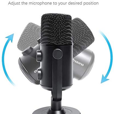 MAONO AU-902 USB Condenser Podcast Microphone, with Dual Volume Control, Mute Button, Monitor Headphone Jack, Plug and Play Mic for Vlogging, Gaming, Studio Recording, YouTube MAONO AU-902 USB Condenser Podcast Microphone, with Dual Volume Control, Mute Button, Monitor Headphone Jack, Plug and Play Mic for Vlogging, Gaming, Studio Recording, YouTube