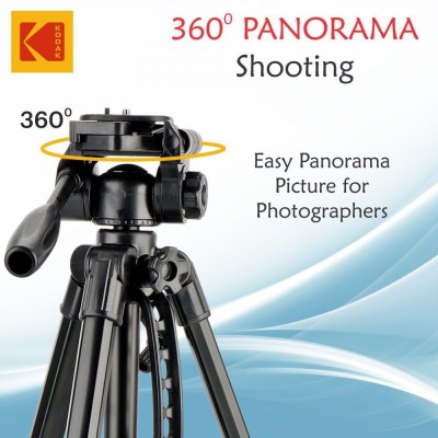 Kodak T211 Tripod for DSLR, Camera |Operating Height: 5.1 Feet | Maximum Load Capacity up to 5kg | Portable Lightweight Aluminum Tripod with 360 Degree Ball Head | Carry Bag Included (Black) Kodak T211 Tripod for DSLR, Camera |Operating Height: 5.1 Feet | Maximum Load Capacity up to 5kg | Portable Lightweight Aluminum Tripod with 360 Degree Ball Head | Carry Bag Included (Black)