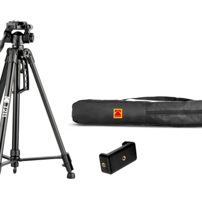 Kodak T211 Tripod for DSLR, Camera |Operating Height: 5.1 Feet | Maximum Load Capacity up to 5kg | Portable Lightweight Aluminum Tripod with 360 Degree Ball Head | Carry Bag Included (Black) Kodak T211 Tripod for DSLR, Camera |Operating Height: 5.1 Feet | Maximum Load Capacity up to 5kg | Portable Lightweight Aluminum Tripod with 360 Degree Ball Head | Carry Bag Included (Black)