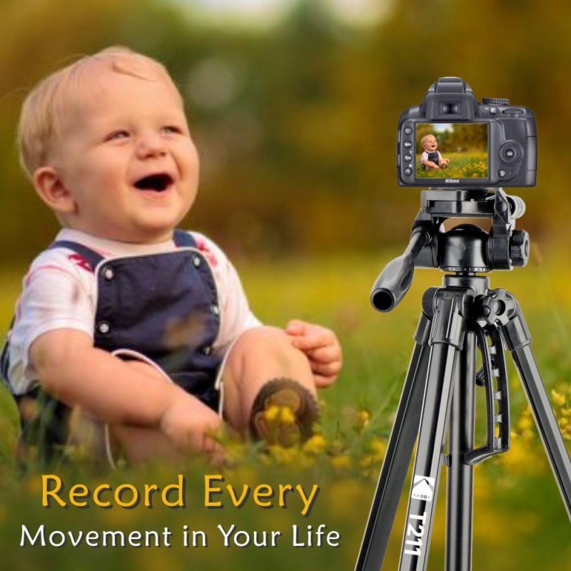 Kodak T211 Tripod for DSLR, Camera |Operating Height: 5.1 Feet | Maximum Load Capacity up to 5kg | Portable Lightweight Aluminum Tripod with 360 Degree Ball Head | Carry Bag Included (Black) Kodak T211 Tripod for DSLR, Camera |Operating Height: 5.1 Feet | Maximum Load Capacity up to 5kg | Portable Lightweight Aluminum Tripod with 360 Degree Ball Head | Carry Bag Included (Black)