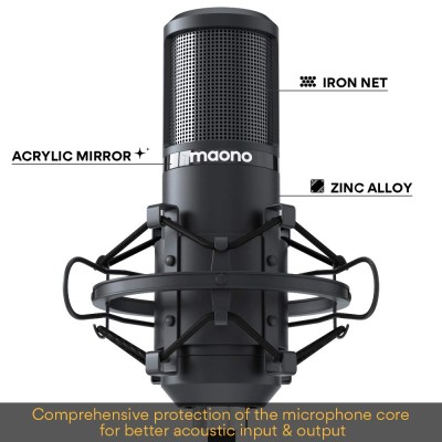 MAONO AU-PM420 USB Podcast Condenser Microphone, Computer Mic with Professional Sound Chipset for Gaming, Streaming, YouTube, Voice Over, Studio, Home Recording MAONO AU-PM420 USB Podcast Condenser Microphone, Computer Mic with Professional Sound Chipset for Gaming, Streaming, YouTube, Voice Over, Studio, Home Recording