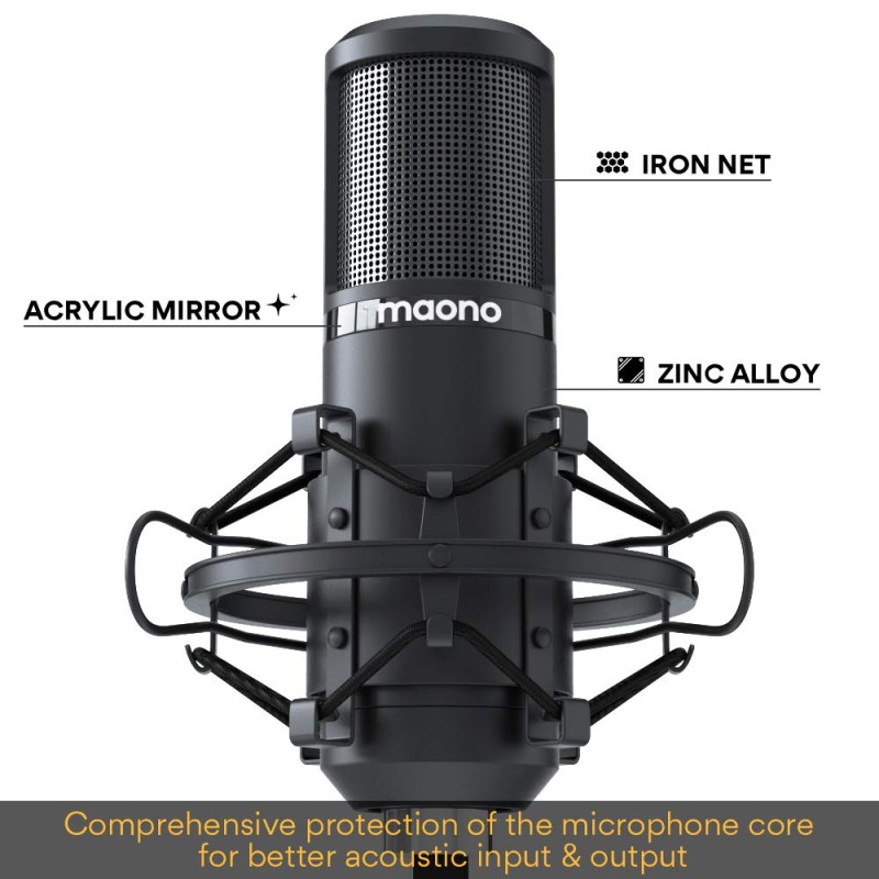 MAONO AU-PM420 USB Podcast Condenser Microphone, Computer Mic with Professional Sound Chipset for Gaming, Streaming, YouTube, Voice Over, Studio, Home Recording MAONO AU-PM420 USB Podcast Condenser Microphone, Computer Mic with Professional Sound Chipset for Gaming, Streaming, YouTube, Voice Over, Studio, Home Recording