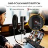 MAONO Au-Pm422 Podcast USB Microphone With Zero Latency Monitoring,192Khz/24Bit Professional Cardioid Condenser Mic With Touch Mute Button And Mic Gain Knob For Recording,Podcasting,Gaming,Youtube MAONO Au-Pm422 Podcast USB Microphone With Zero Latency Monitoring,192Khz/24Bit Professional Cardioid Condenser Mic With Touch Mute Button And Mic Gain Knob For Recording,Podcasting,Gaming,Youtube