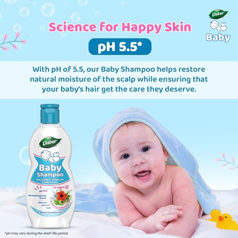 Dabur Baby Gentle Nourishing Shampoo: With No Harmful Chemicals & Tear Free Formula |Contains Aloe Vera & Gooseberry | pH balanced , Hypoallergenic & Dermatologically Tested with No Paraben & Phthalates -500 ml Dabur Baby Gentle Nourishing Shampoo: With No Harmful Chemicals & Tear Free Formula |Contains Aloe Vera & Gooseberry | pH balanced , Hypoallergenic & Dermatologically Tested with No Paraben & Phthalates -500 ml