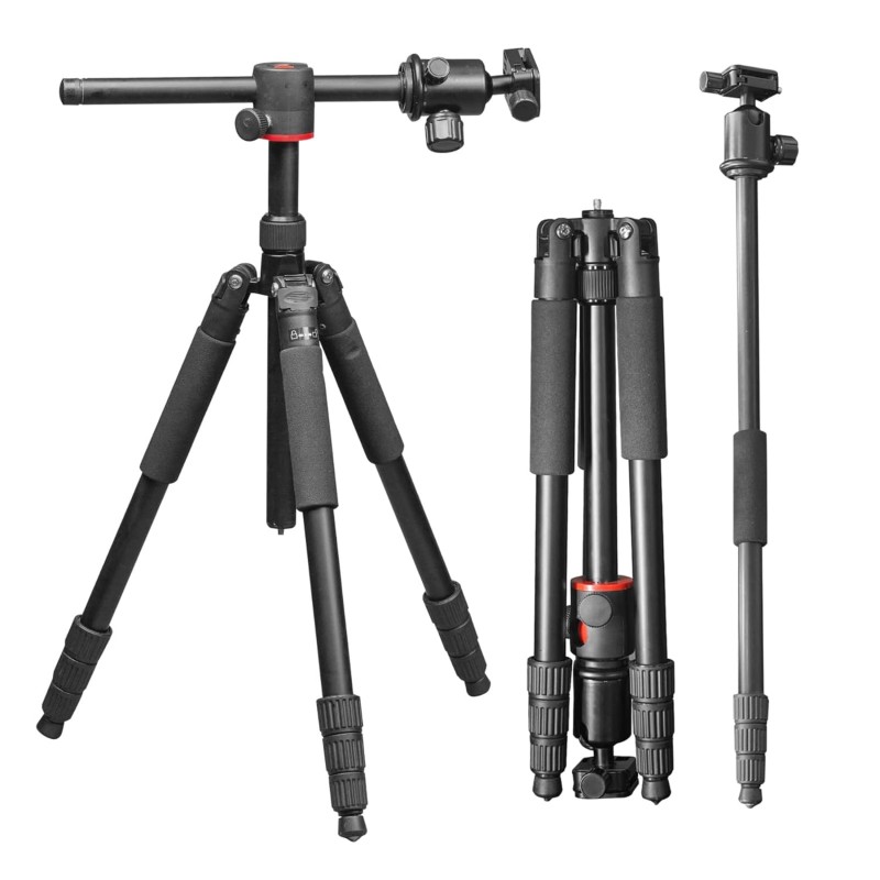 Hiffin HF-550 Tripod, 65 inches Special Quality Camera Tripod for Canon Nikon DSLR, Aluminum Alloy Tripod with 360 Degree Ball Head, Professional Tripod for Travel and Work (Black) Hiffin HF-550 Tripod, 65 inches Special Quality Camera Tripod for Canon Nikon DSLR, Aluminum Alloy Tripod with 360 Degree Ball Head, Professional Tripod for Travel and Work (Black)