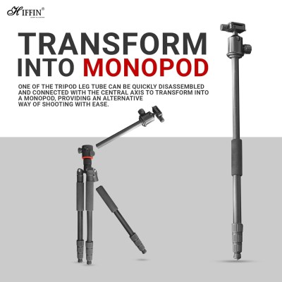 Hiffin HF-550 Tripod, 65 inches Special Quality Camera Tripod for Canon Nikon DSLR, Aluminum Alloy Tripod with 360 Degree Ball Head, Professional Tripod for Travel and Work (Black) Hiffin HF-550 Tripod, 65 inches Special Quality Camera Tripod for Canon Nikon DSLR, Aluminum Alloy Tripod with 360 Degree Ball Head, Professional Tripod for Travel and Work (Black)