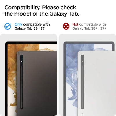 Spigen Rugged Armor Pro Full Cover Folio Case Compatible with Galaxy Tab S8 / Tab S7 5G / Tab S7 11inch [S Pen Storage] [Trifold Stand] - Black