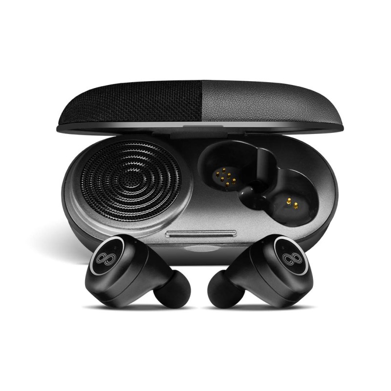 Crossloop Gen Bluetooth Truly Wireless In Ear Earbuds With Mic With In-Built 3W Speaker, Immersive Audio, Ipx4 Splash Proof, 20 H Battery, Voice Assistance, Instant Pair Hd Dual Master (Black Leather) Crossloop Gen Bluetooth Truly Wireless In Ear Earbuds With Mic With In-Built 3W Speaker, Immersive Audio, Ipx4 Splash Proof, 20 H Battery, Voice Assistance, Instant Pair Hd Dual Master (Black Leather)