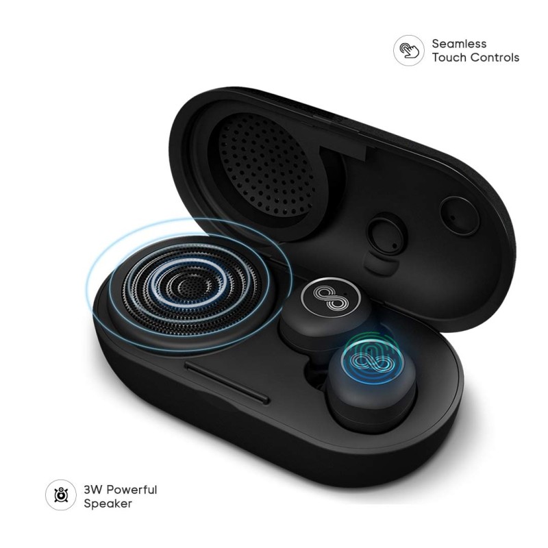 Crossloop Gen Bluetooth Truly Wireless In Ear Earbuds With Mic With In-Built 3W Speaker, Immersive Audio, Ipx4 Splash Proof, 20 H Battery, Voice Assistance, Instant Pair Hd Dual Master (Black Leather) Crossloop Gen Bluetooth Truly Wireless In Ear Earbuds With Mic With In-Built 3W Speaker, Immersive Audio, Ipx4 Splash Proof, 20 H Battery, Voice Assistance, Instant Pair Hd Dual Master (Black Leather)