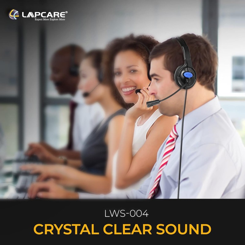 Lapcare LWS-004 Wired Over Ear Headphone with Mic (Black) Lapcare LWS-004 Wired Over Ear Headphone with Mic (Black)