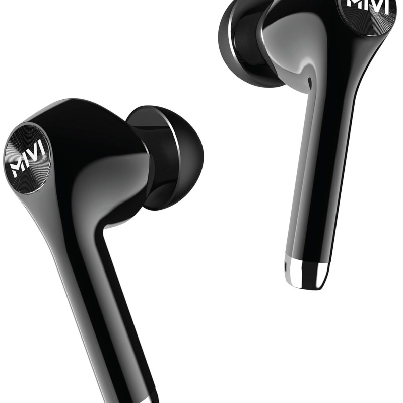 Mivi Duopods M80 Bluetooth Truly Wireless in Ear Earbuds with Mic with Upto 30 Hours Playtime, Aptx Supported, 2 Mems, Smooth Touch Controls (Black) Mivi Duopods M80 Bluetooth Truly Wireless in Ear Earbuds with Mic with Upto 30 Hours Playtime, Aptx Supported, 2 Mems, Smooth Touch Controls (Black)
