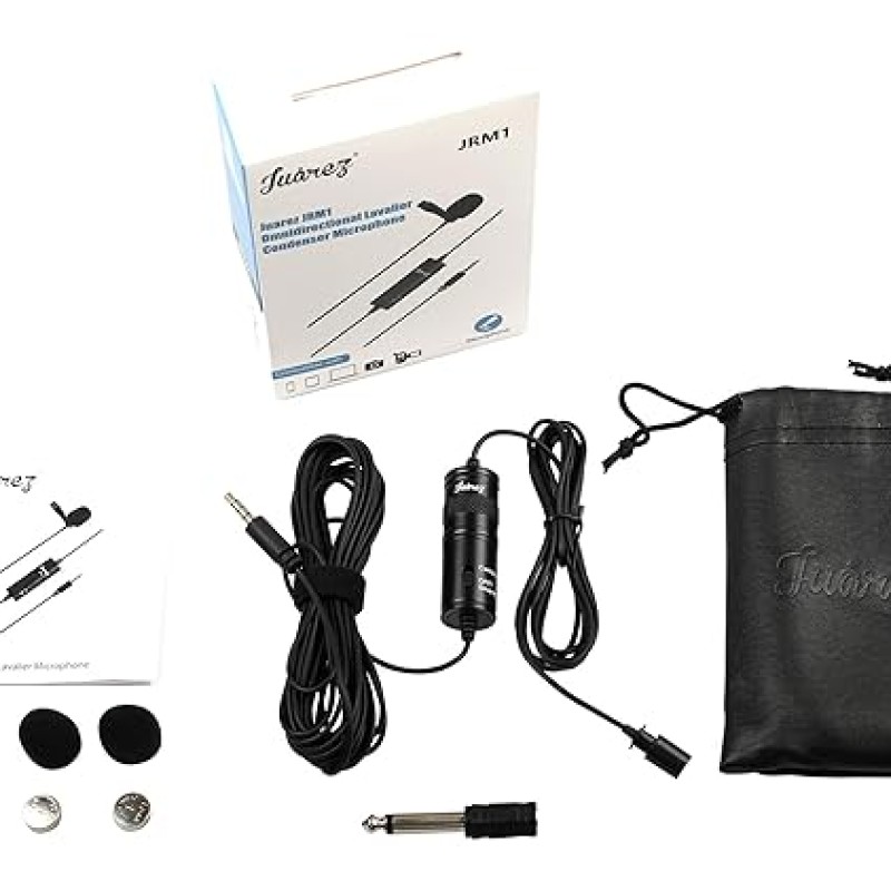 JUAREZ JRM1 Auxiliary Clip-On Lapel Microphone (Omnidirectional) JUAREZ JRM1 Auxiliary Clip-On Lapel Microphone (Omnidirectional)