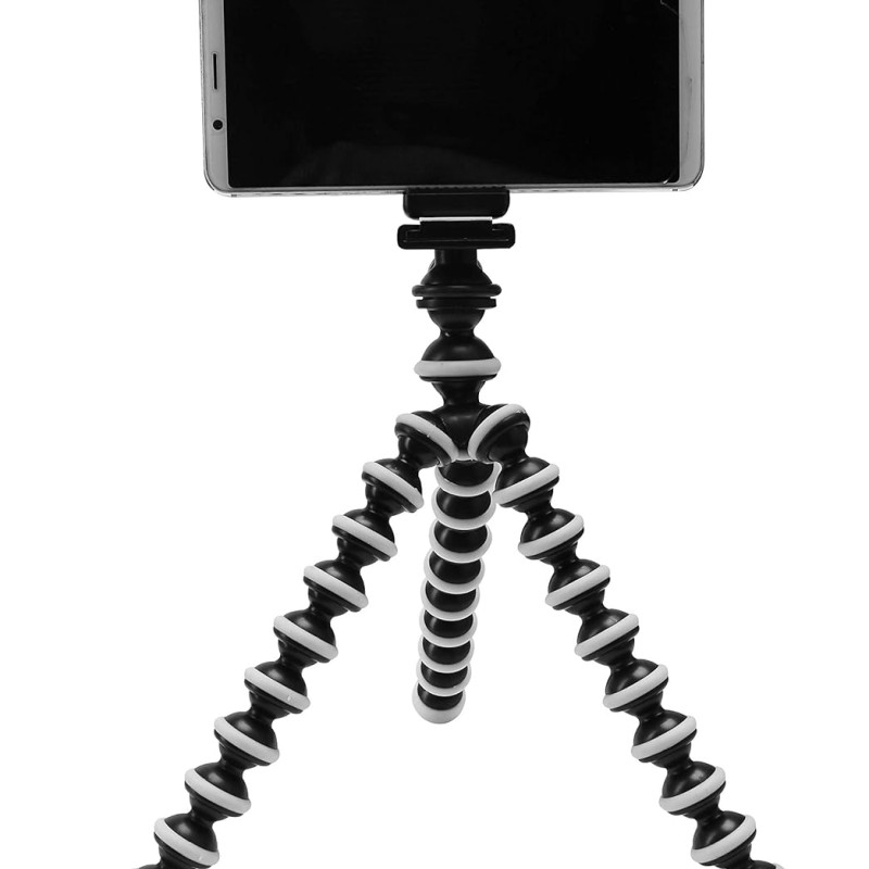 Photron 13 inches Flexible GorillaPod Octopod Tripod with Mobile Holder Attachment & 360 Degree Ball Head for Smartphones, Compact Cameras, Action Cameras | Load Capacity: 1.5kg - NOT for DSLR (Black) Photron 13 inches Flexible GorillaPod Octopod Tripod with Mobile Holder Attachment & 360 Degree Ball Head for Smartphones, Compact Cameras, Action Cameras | Load Capacity: 1.5kg - NOT for DSLR (Black)