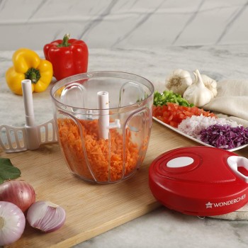Wonderchef Jumbo String Vegetable Chopper & Whipper | Vegetable Cutter | Dip Whipper | Anti Slip | 5 Stainless Steel Blades Wonderchef Jumbo String Vegetable Chopper & Whipper | Vegetable Cutter | Dip Whipper | Anti Slip | 5 Stainless Steel Blades
