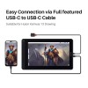 HUION Full-Featured Type-C USB-C to USB-C Cable USB 3.1 GEN 2 DP1.2 for Drawing Tablet Pen Display Kamvas 12/13/16(2021)/22/24/22 Plus/24 Plus/Pro 13 (2.5K)/Pro 16 (2.5K)/Pro 16/Plus (4K)/Pro 24(4K) HUION Full-Featured Type-C USB-C to USB-C Cable USB 3.1 GEN 2 DP1.2 for Drawing Tablet Pen Display Kamvas 12/13/16(2021)/22/24/22 Plus/24 Plus/Pro 13 (2.5K)/Pro 16 (2.5K)/Pro 16/Plus (4K)/Pro 24(4K)