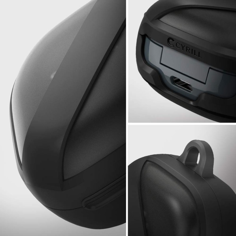 CYRILL by Spigen Galaxy Buds Live/Galaxy Buds Pro Cover Case Color Brick Collection PU and PC Dual Protection Hard Cover Designed for Galaxy Buds Live Case (2020) / Galaxy Buds Pro (2021) - Black CYRILL by Spigen Galaxy Buds Live/Galaxy Buds Pro Cover Case Color Brick Collection PU and PC Dual Protection Hard Cover Designed for Galaxy Buds Live Case (2020) / Galaxy Buds Pro (2021) - Black