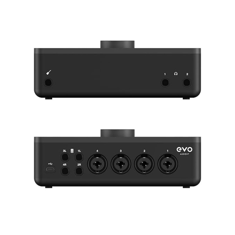 Audient EVO 8 4x4 Professional USB Audio Interface with 4 EVO Preamps, 2 Stereo Speaker Outputs, 2 Headphone Outputs, SmartGain, JFET Instrument Input, Audio Loopback for Live Streaming & Free Recording Software Bundle Audient EVO 8 4x4 Professional USB Audio Interface with 4 EVO Preamps, 2 Stereo Speaker Outputs, 2 Headphone Outputs, SmartGain, JFET Instrument Input, Audio Loopback for Live Streaming & Free Recording Software Bundle