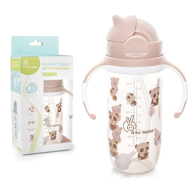 R for Rabbit Premium Bubble Baby Sipper |10 fl oz | Anti Spill Sippy Cup with Soft Silicone Straw BPA Free & Non Toxic for Baby/Kids of 9+ Months - (300 ml Beige) R for Rabbit Premium Bubble Baby Sipper |10 fl oz | Anti Spill Sippy Cup with Soft Silicone Straw BPA Free & Non Toxic for Baby/Kids of 9+ Months - (300 ml Beige)