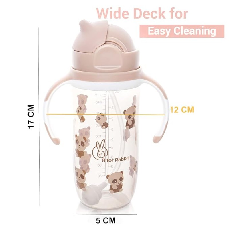 R for Rabbit Premium Bubble Baby Sipper |10 fl oz | Anti Spill Sippy Cup with Soft Silicone Straw BPA Free & Non Toxic for Baby/Kids of 9+ Months - (300 ml Beige) R for Rabbit Premium Bubble Baby Sipper |10 fl oz | Anti Spill Sippy Cup with Soft Silicone Straw BPA Free & Non Toxic for Baby/Kids of 9+ Months - (300 ml Beige)