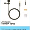 JUAREZ JRM50 Lavalier Microphone Lav Mic Auxiliary Omnidirectional Condenser Clip Mic, 2 M/6.5 Feet TPE Cable (Black) JUAREZ JRM50 Lavalier Microphone Lav Mic Auxiliary Omnidirectional Condenser Clip Mic, 2 M/6.5 Feet TPE Cable (Black)