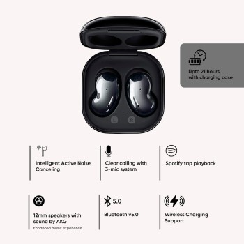 Samsung Galaxy Buds Live Bluetooth Truly Wireless in Ear Earbuds with Mic, Upto 21 Hours Playtime, Mystic Black Samsung Galaxy Buds Live Bluetooth Truly Wireless in Ear Earbuds with Mic, Upto 21 Hours Playtime, Mystic Black