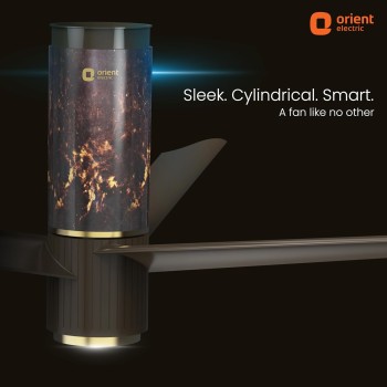 Orient Electric 1200mm Aeroslim Noiseless Energy Efficient BLDC Motor Smart Ceiling Fan with IoT, Remote & Under light (Flame Gold, Pack of 1) Orient Electric 1200mm Aeroslim Noiseless Energy Efficient BLDC Motor Smart Ceiling Fan with IoT, Remote & Under light (Flame Gold, Pack of 1)