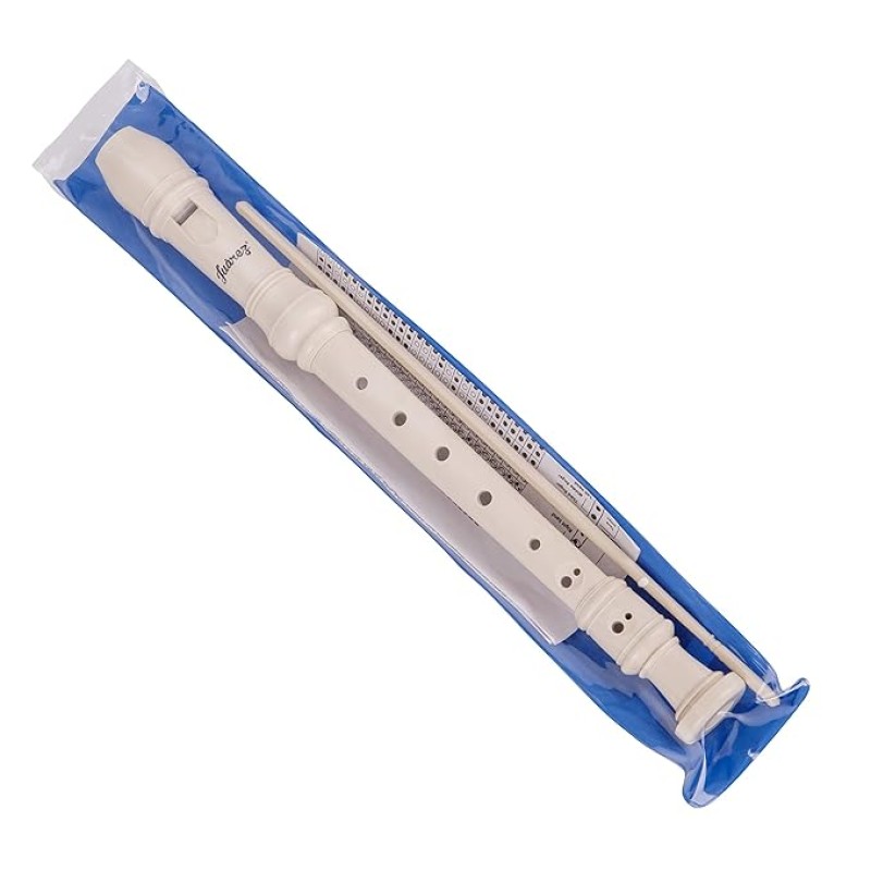 JUAREZ Claró Descant German Style 8 Holes Soprano Recorder Flute with Cleaning Rod Suitable for School Ensembles | Home Practice | Music Classes | Gift, White with Cleaning Rod & Case JUAREZ Claró Descant German Style 8 Holes Soprano Recorder Flute with Cleaning Rod Suitable for School Ensembles | Home Practice | Music Classes | Gift, White with Cleaning Rod & Case