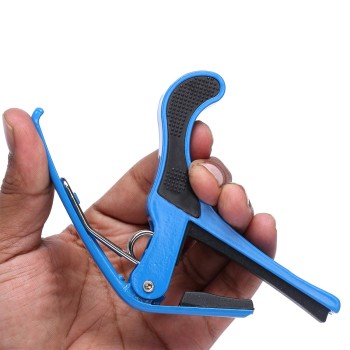 JUAREZ JRZ250 One Handed Trigger Guitar Metal Capo Quick Change For Ukulele, Electric And Acoustic Guitars, Blue JUAREZ JRZ250 One Handed Trigger Guitar Metal Capo Quick Change For Ukulele, Electric And Acoustic Guitars, Blue