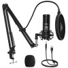 MAONO AU-PM421 Large Diaphragm Condenser USB Unidirectional Microphone, Professional Studio Recording Mic with 1-Touch Mute and Mic Gain Knob for Pc, Singing, Podcast, Gaming, YouTube (Black) MAONO AU-PM421 Large Diaphragm Condenser USB Unidirectional Microphone, Professional Studio Recording Mic with 1-Touch Mute and Mic Gain Knob for Pc, Singing, Podcast, Gaming, YouTube (Black)