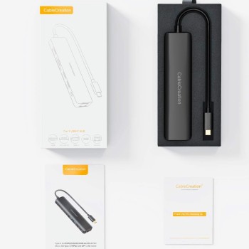 CableCreation USB-C 7-in-1 Multiport Adapter Type C Dongle to HDMI 4K@60Hz, 2 USB 3.0 Ports, Gigabit Ethernet, SD/TF Cards Reader Converter for Galaxy S22 Ultra, MacBook Pro/Air 2020, iPad Pro, XPS CableCreation USB-C 7-in-1 Multiport Adapter Type C Dongle to HDMI 4K@60Hz, 2 USB 3.0 Ports, Gigabit Ethernet, SD/TF Cards Reader Converter for Galaxy S22 Ultra, MacBook Pro/Air 2020, iPad Pro, XPS