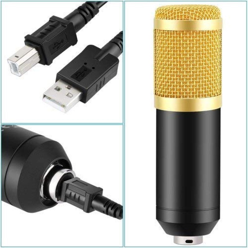 Powerpak BM-800 USB Condenser Microphone Kit for Gaming, Podcast, LiveStreaming, YouTube Recording Plug & Play with Scissor Stand Pop Filter USB Cable Foam Cap and Shock Mount (Black) Powerpak BM-800 USB Condenser Microphone Kit for Gaming, Podcast, LiveStreaming, YouTube Recording Plug & Play with Scissor Stand Pop Filter USB Cable Foam Cap and Shock Mount (Black)