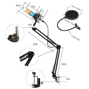 Powerpak BM-800 USB Condenser Microphone Kit for Gaming, Podcast, LiveStreaming, YouTube Recording Plug & Play with Scissor Stand Pop Filter USB Cable Foam Cap and Shock Mount (Black) Powerpak BM-800 USB Condenser Microphone Kit for Gaming, Podcast, LiveStreaming, YouTube Recording Plug & Play with Scissor Stand Pop Filter USB Cable Foam Cap and Shock Mount (Black)