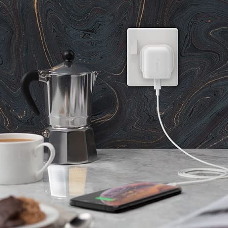 Belkin 18W USB Type C Adapter (iPhone Fast Charger for All iPhone 14, iPhone 13, Iphone12 Models, Ipad Pro and Type-C Android Cellular Phones - White Belkin 18W USB Type C Adapter (iPhone Fast Charger for All iPhone 14, iPhone 13, Iphone12 Models, Ipad Pro and Type-C Android Cellular Phones - White