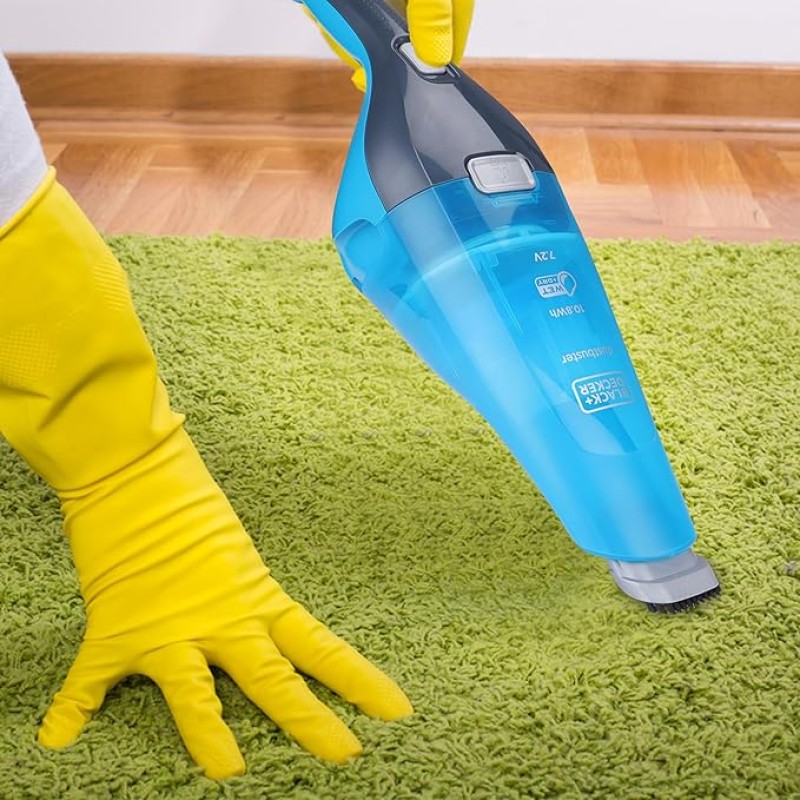 BLACK+DECKER WDC215WA-QW 7.2 V,10.8W Lithium-Ion Wet and Dry Cordless Dustbuster Handheld Vacuum Cleaner (Blue)-Charge Fully Before Using BLACK+DECKER WDC215WA-QW 7.2 V,10.8W Lithium-Ion Wet and Dry Cordless Dustbuster Handheld Vacuum Cleaner (Blue)-Charge Fully Before Using