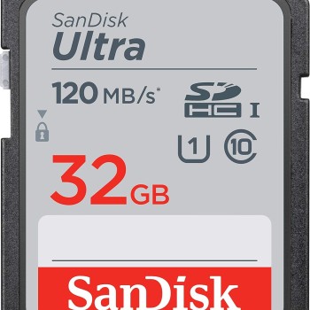 SanDisk Ultra SDHC UHS-I Card 32GB 120MB/s R for DSLR Cameras, for Full HD Recording, 10Y Warranty