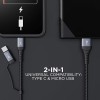 Boat - Lucky Cell Point Boat Deuce USB 300 2 in 1 Type-C & Micro USB Stress Resistant, Sturdy Cable with 3A Fast Charging & 480mbps Data Transmission, 10000+ Bends Boat - Lucky Cell Point Boat Deuce USB 300 2 in 1 Type-C & Micro USB Stress Resistant, Sturdy Cable with 3A Fast Charging & 480mbps Data Transmission, 10000+ Bends