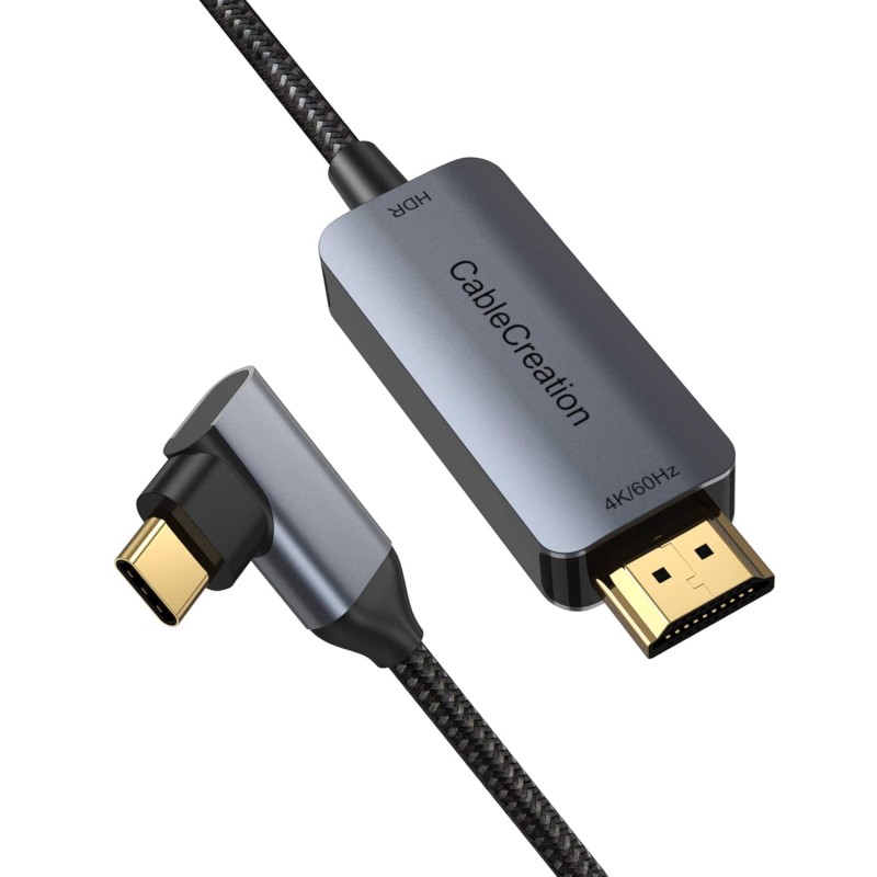 CableCreation Angle 90 Degree Usb Type C To Hdmi Cable 6Ft 4K@60Hz, Support Hdr 18Gbps Compatible With Macbook Pro Air 2020/2018, Ipad Air 2020, Ipad Pro, Lg G7/G8, Galaxy S22 Ultra/S20/S10, Grey CableCreation Angle 90 Degree Usb Type C To Hdmi Cable 6Ft 4K@60Hz, Support Hdr 18Gbps Compatible With Macbook Pro Air 2020/2018, Ipad Air 2020, Ipad Pro, Lg G7/G8, Galaxy S22 Ultra/S20/S10, Grey