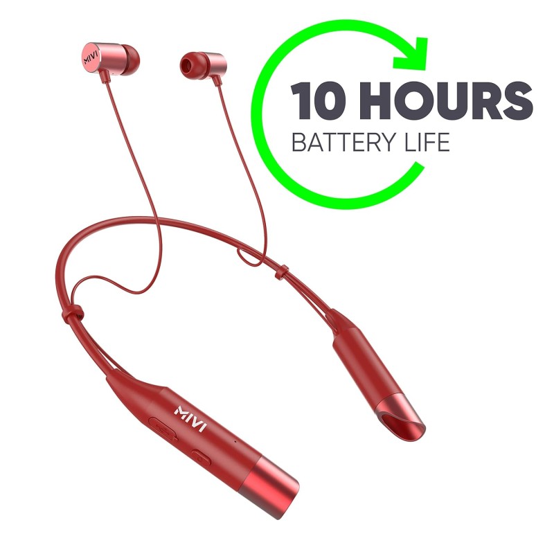 Mivi Collar Wireless Bluetooth 5.0 Neckband in Ear Earphones with Mic Bluetooth Headset Wireless with Stereo Sound, Booming Bass, Long Battery Life, Voice Assistant and IPX4 Sweat Proof Mivi Collar Wireless Bluetooth 5.0 Neckband in Ear Earphones with Mic Bluetooth Headset Wireless with Stereo Sound, Booming Bass, Long Battery Life, Voice Assistant and IPX4 Sweat Proof