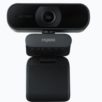 HD Webcam with Microphone, RAPOO C260 USB 1080P, Built-in Dual Noise Reduction Mics, 95-Degree Wide Angle, Zoom/Skype/Teams, Conferencing and Video Calls