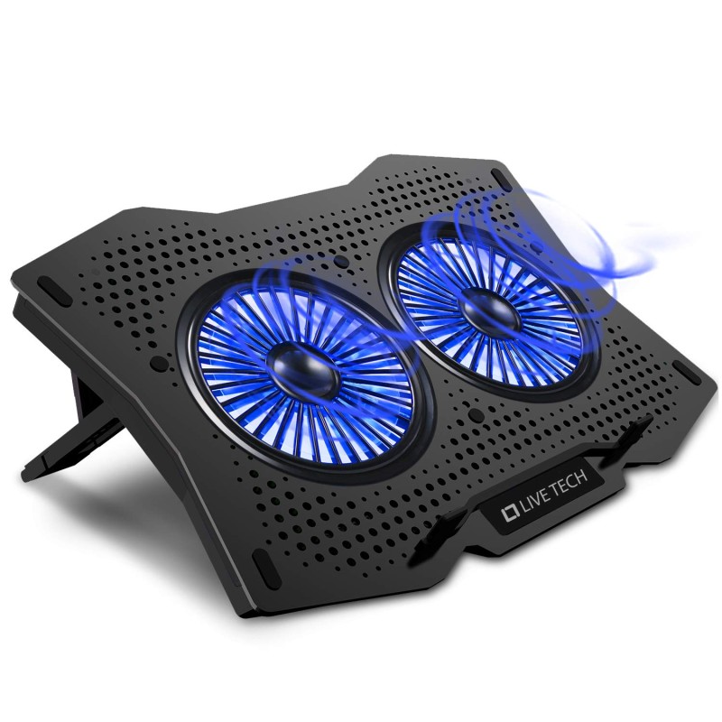 Live Tech Storm Pro LED Laptop Cooling Pad for 15.6" to 17.3" Notebooks, Metal Body, Mutiple Stand,Adjustable,2 Big Fast Turbo Speed Fans (Storm Pro) Live Tech Storm Pro LED Laptop Cooling Pad for 15.6" to 17.3" Notebooks, Metal Body, Mutiple Stand,Adjustable,2 Big Fast Turbo Speed Fans (Storm Pro)