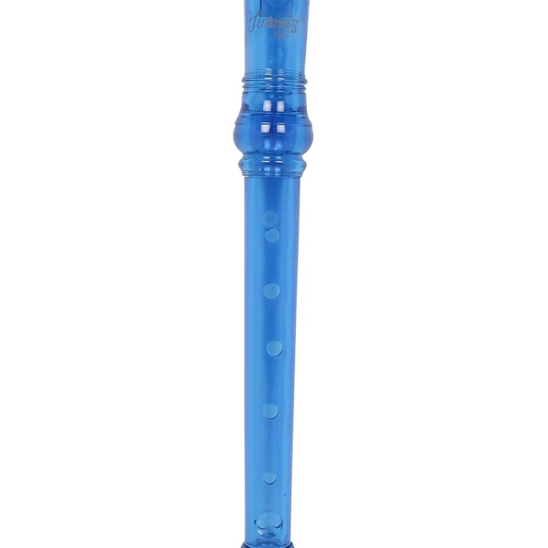 JUAREZ JRF100BL Claró Descant German Style 8 Holes Soprano Recorder Flute with Cleaning Rod Suitable for School Ensembles | Home Practice | Music Classes | Gift, Blue with Cleaning Rod & Case
