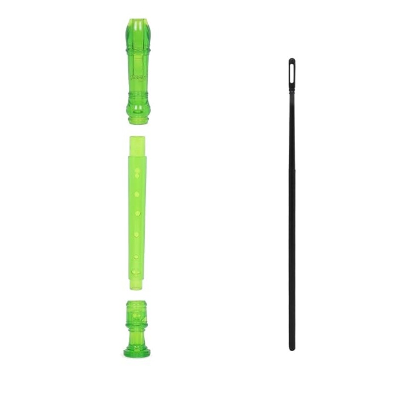 JUAREZ JRF100GR Claró Descant German Style 8 Holes Soprano Recorder Flute with Cleaning Rod Suitable for School Ensembles | Home Practice | Music Classes | Gift, Green with Cleaning Rod & Case JUAREZ JRF100GR Claró Descant German Style 8 Holes Soprano Recorder Flute with Cleaning Rod Suitable for School Ensembles | Home Practice | Music Classes | Gift, Green with Cleaning Rod & Case