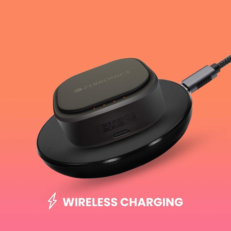 ZEBRONICS Zeb Soundbomb S1 Pro Truly Wireless Bluetooth In Ear Earbuds with Mic ZEBRONICS Zeb Soundbomb S1 Pro Truly Wireless Bluetooth In Ear Earbuds with Mic