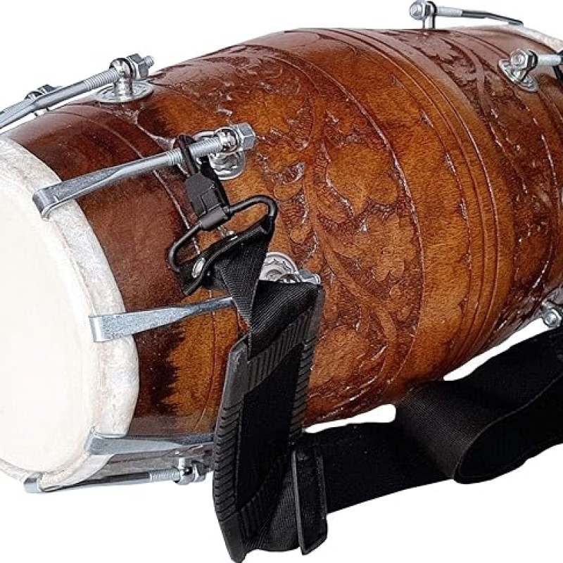 GT manufacturers Wooden Musical Instrument Dholak Drum Nuts & Bolt Carving Design1 With Full tool Kit (Brown) GT manufacturers Wooden Musical Instrument Dholak Drum Nuts & Bolt Carving Design1 With Full tool Kit (Brown)